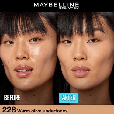 Maybelline New York Liquid Foundation, Matte Finish, With SPF, Absorbs Oil, Fit Me Matte + Poreless, 228 Soft Tan, 30 ml
